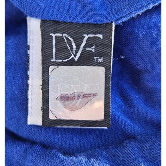 Diane Von Furstenberg Dress 4 DVF Navy Blue Lace Zarita 3/4 Sleeve Mini Back Zip - Picture 12 of 16